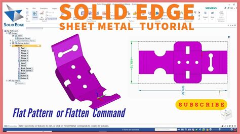 solid edge sheet metal tutorial